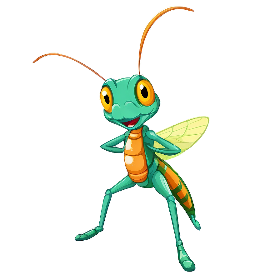 Animated Grasshopper Character Png Qti PNG