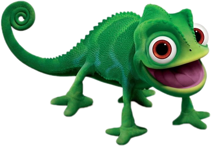 Animated Green Chameleon Character PNG