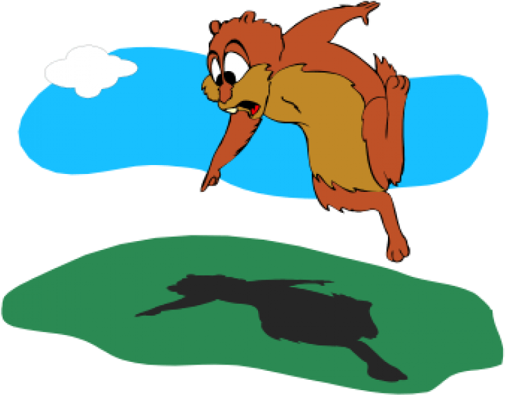 Animated Groundhog Jumping Shadow PNG