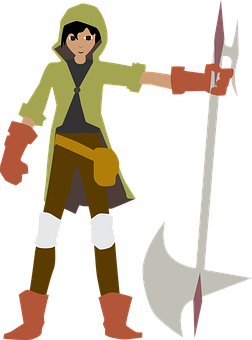 Animated Halberdier Warrior PNG