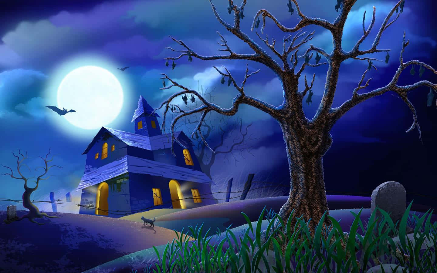 Spooky Animated Halloween! Wallpaper