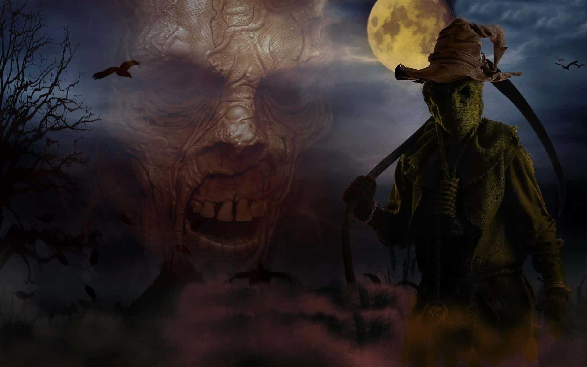 Get ready for a spooky night of thrills and chills with animated Halloween! Wallpaper