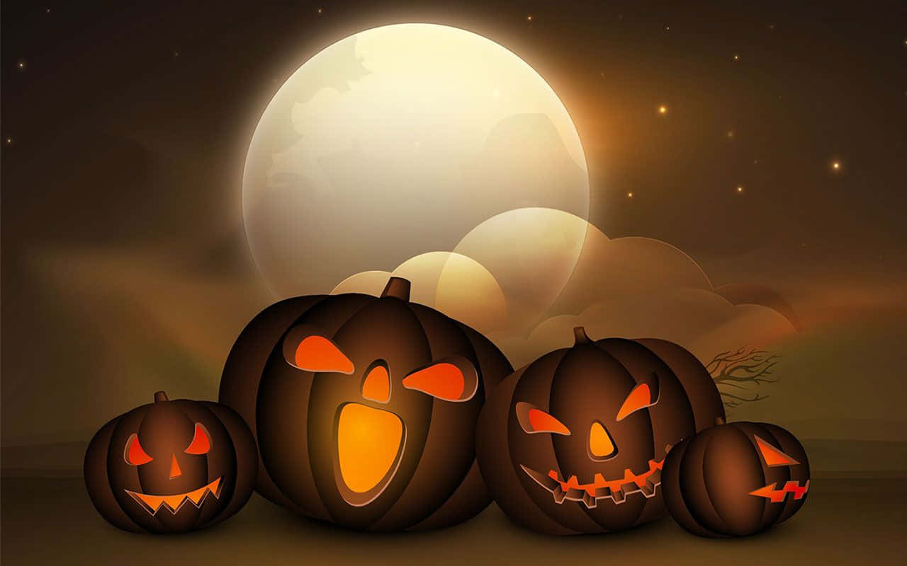 Gør dig klar til at fejre skummel tid med denne animerede halloween-billede! Wallpaper