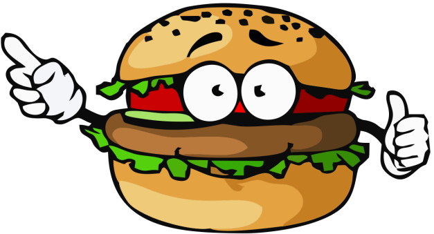 Animated Hamburger Character Thumbs Up PNG