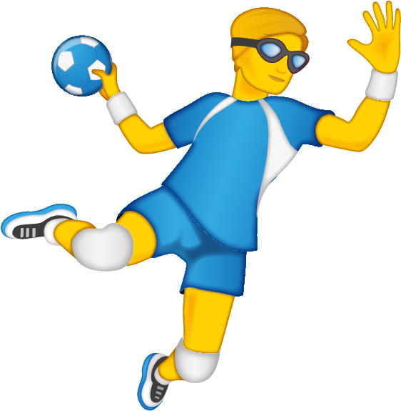 Animated Handball Player Jumping Shot PNG