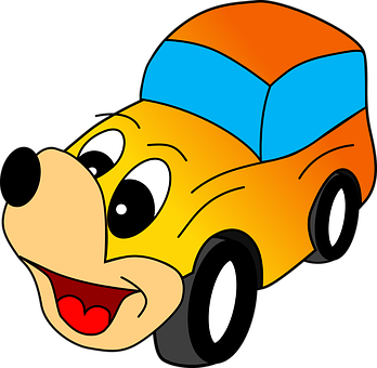 Animated Happy Car Cartoon PNG