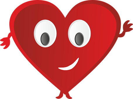 Animated Happy Heart Character PNG