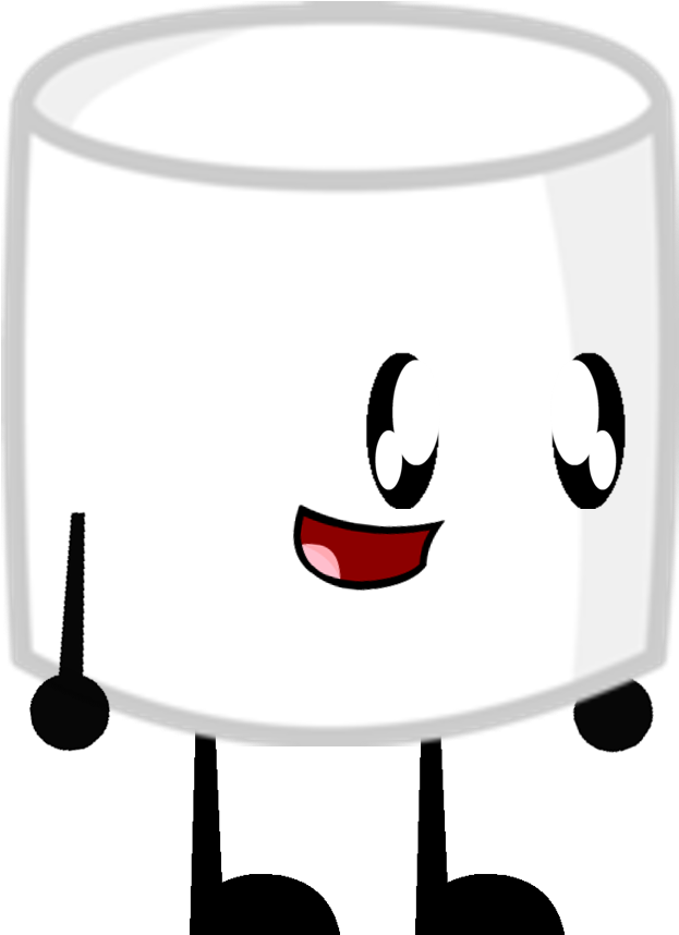 Animated Happy Marshmallow Character PNG