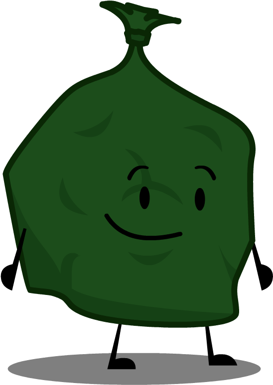 Animated Happy Plastic Bag Character PNG