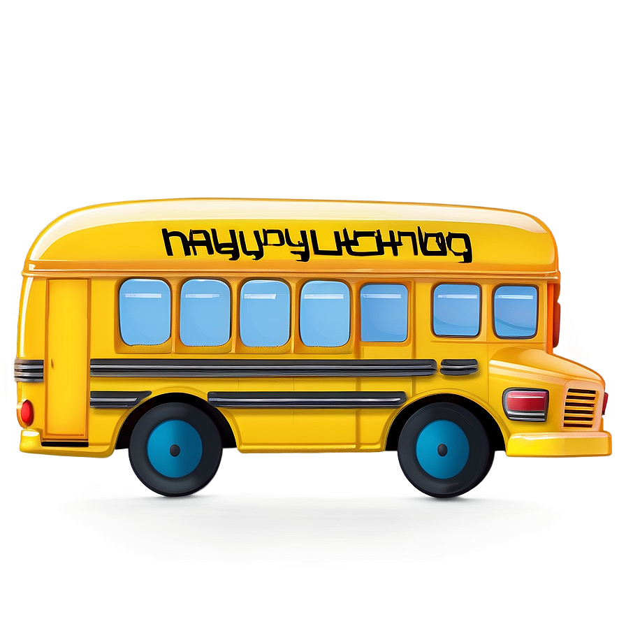 Animated Happy School Bus Png 05242024 PNG