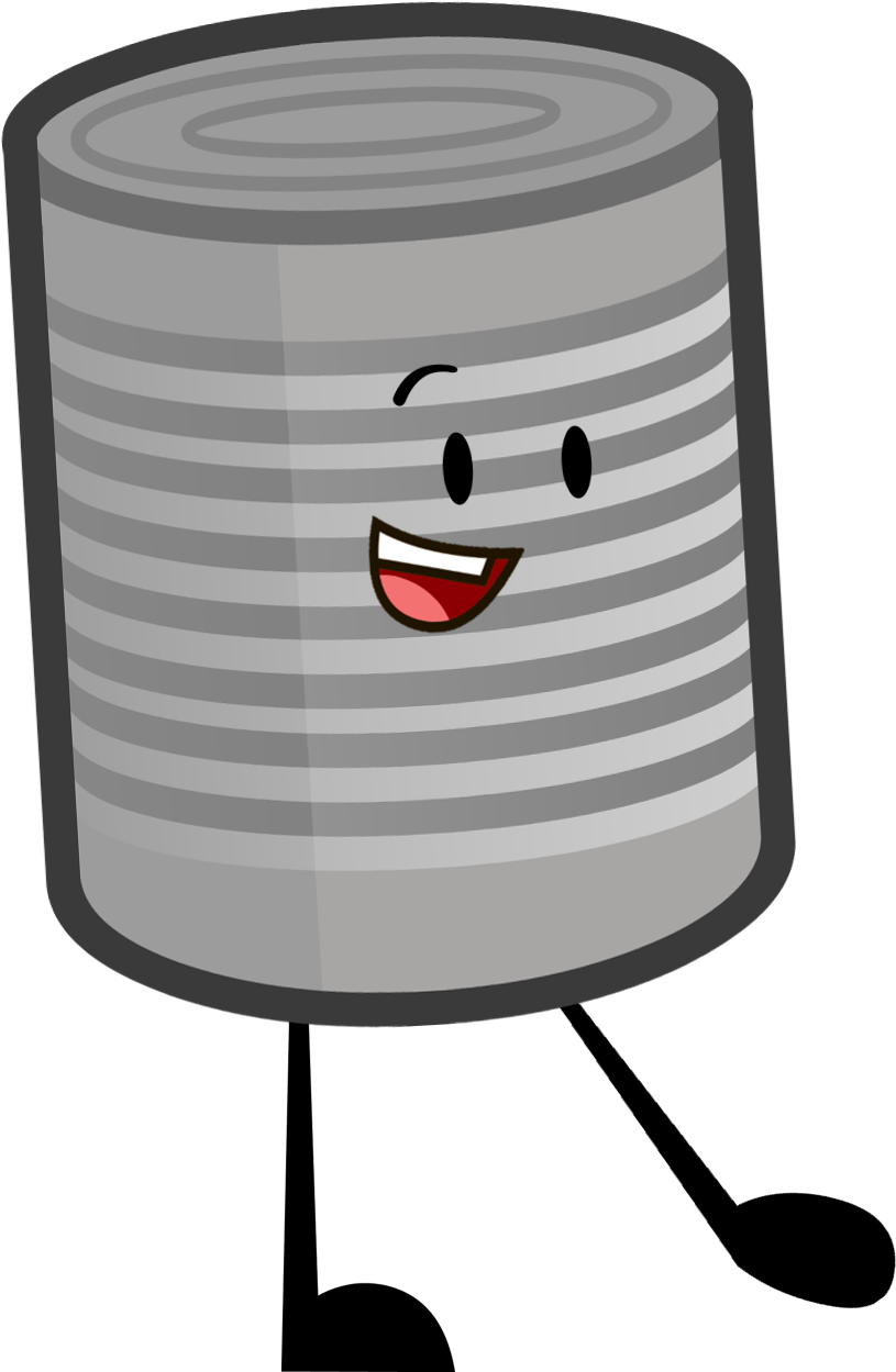 Animated Happy Tin Can Character PNG