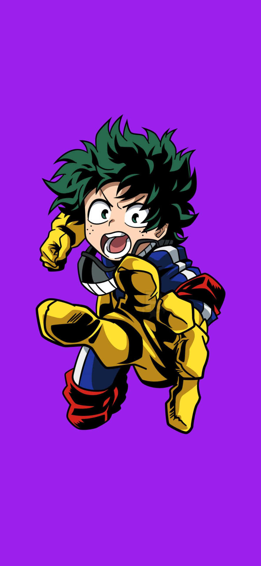 Animated Hero Kid Action Pose Wallpaper