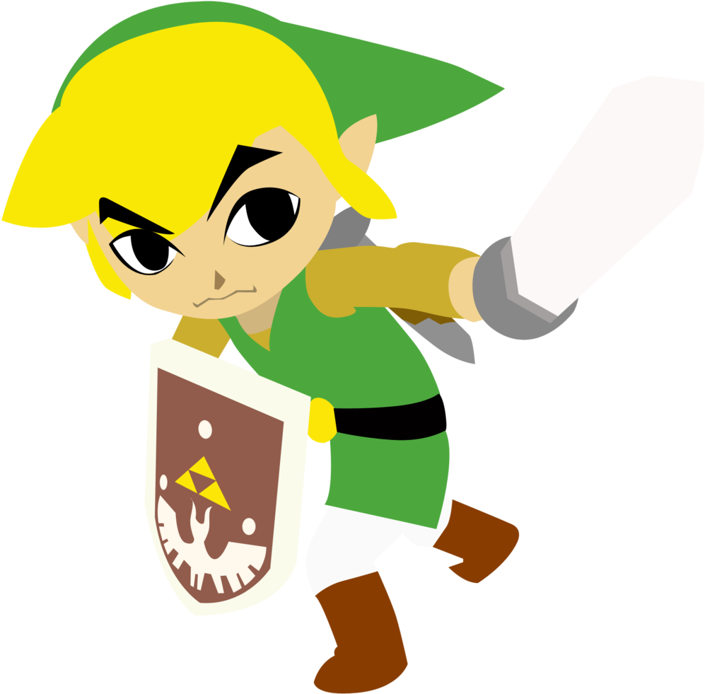 Animated Hero With Swordand Shield PNG