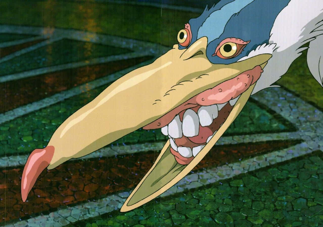 Animated Heron Close Up Wallpaper