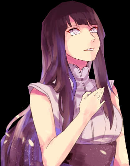 Animated Hinata Portrait PNG