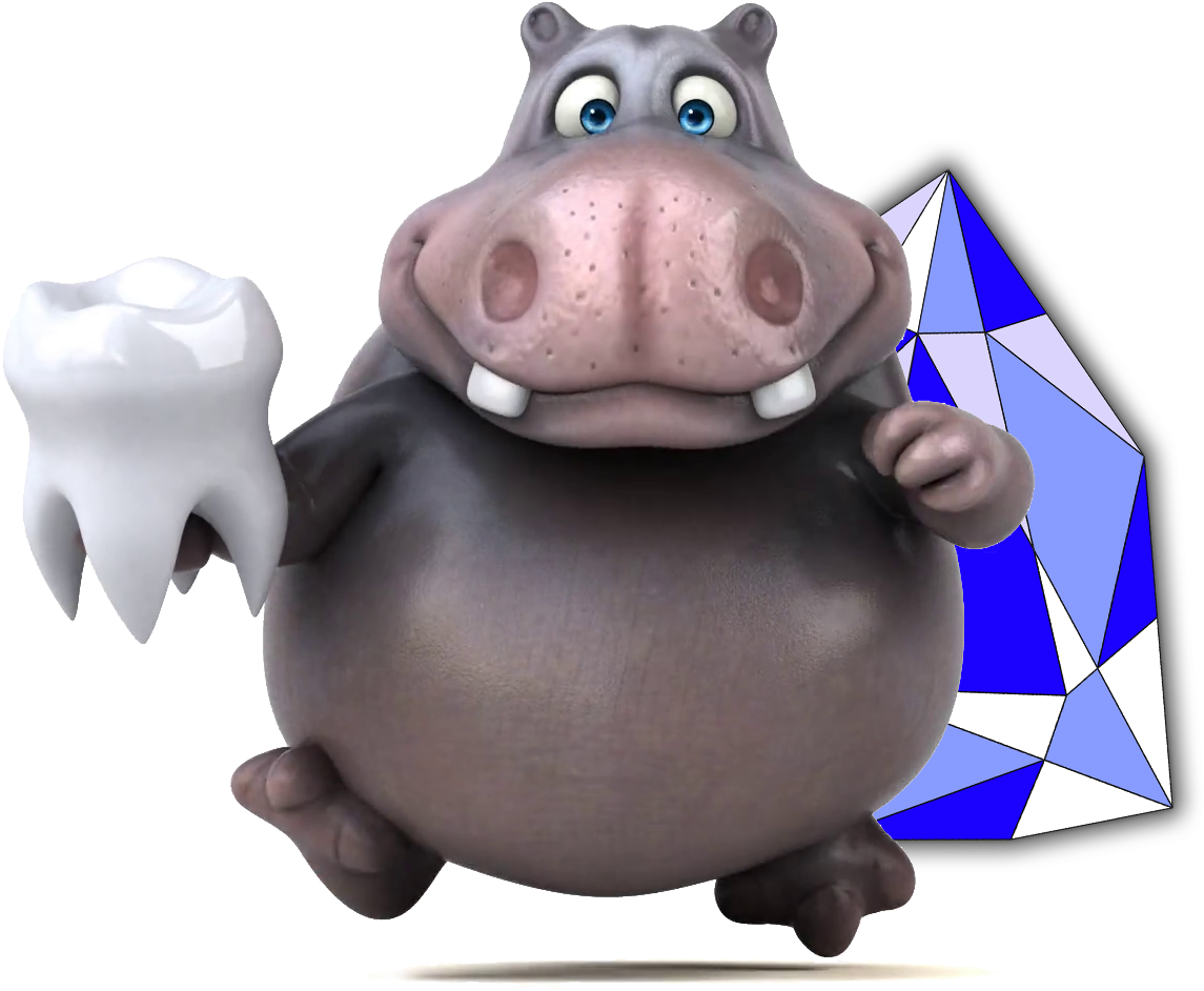 Animated Hippo With Toothand Shield PNG