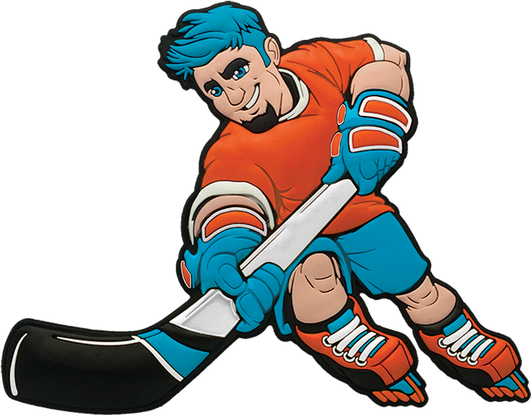 Animated Hockey Player Action Pose PNG
