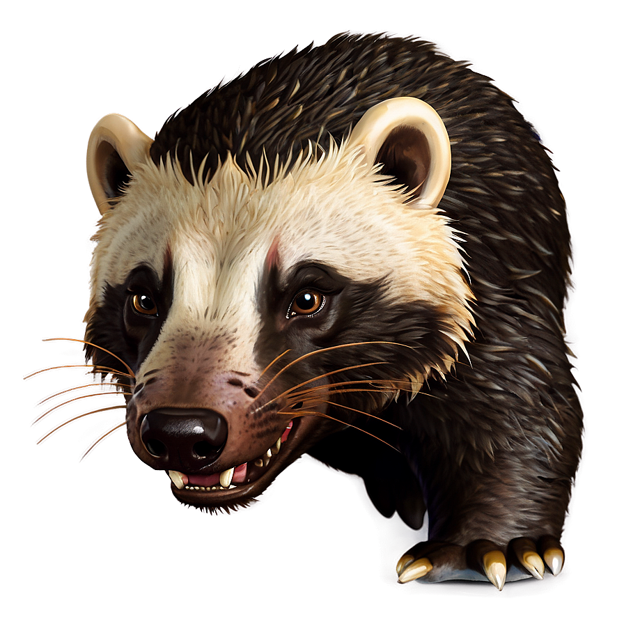 Animated Honey Badger Character Png Uap44 PNG