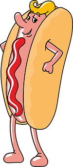 Animated Hotdog Character PNG