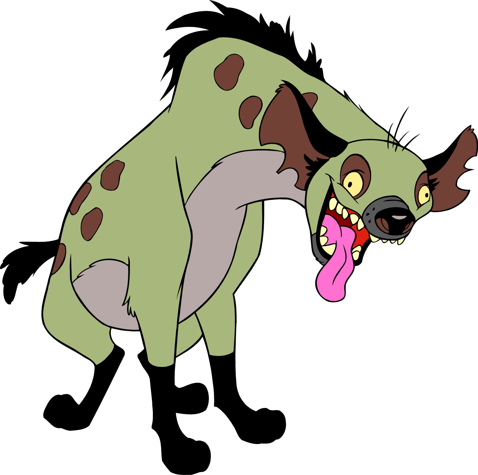Animated Hyena Cartoon Character PNG