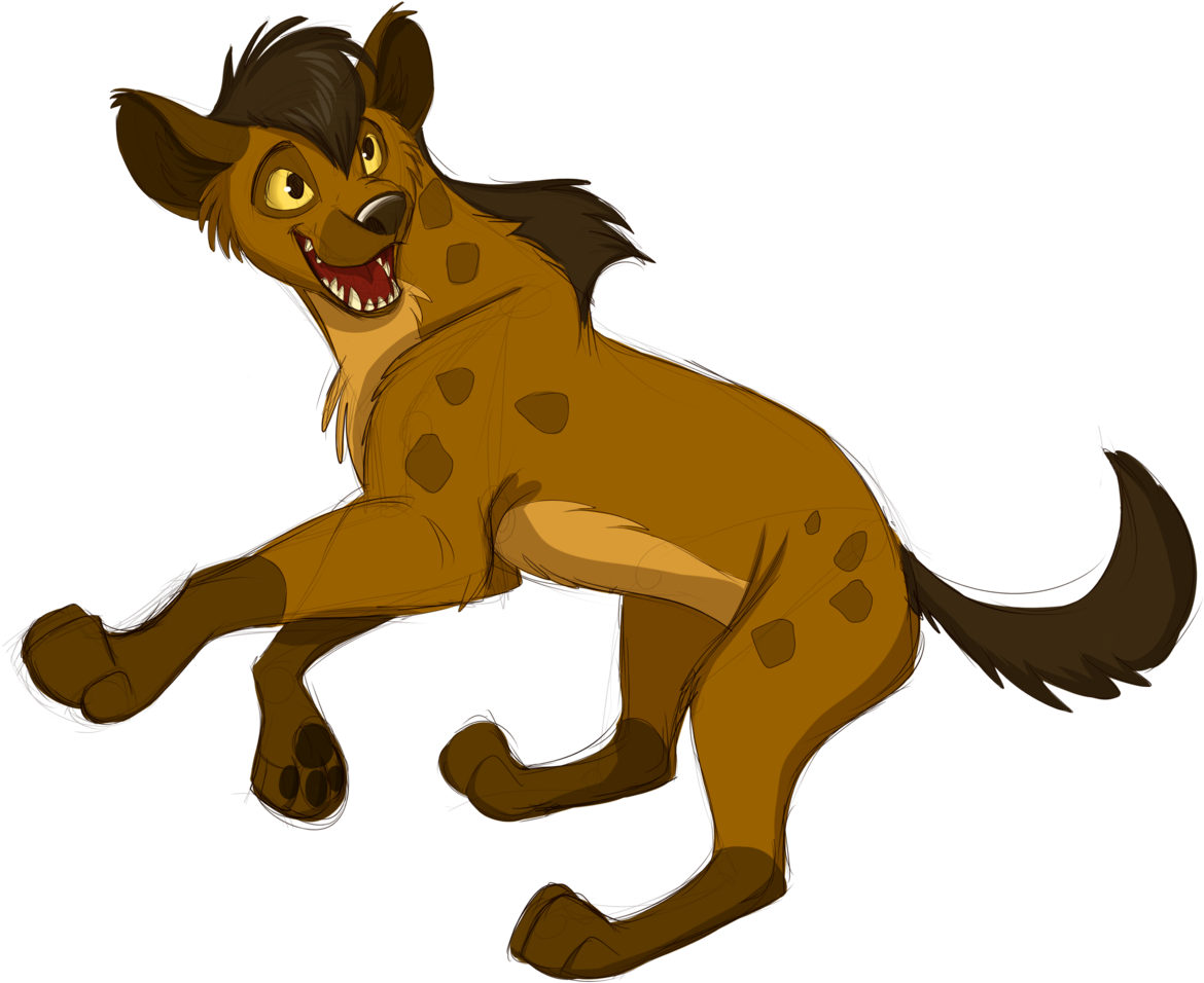 Animated Hyena Character Illustration PNG