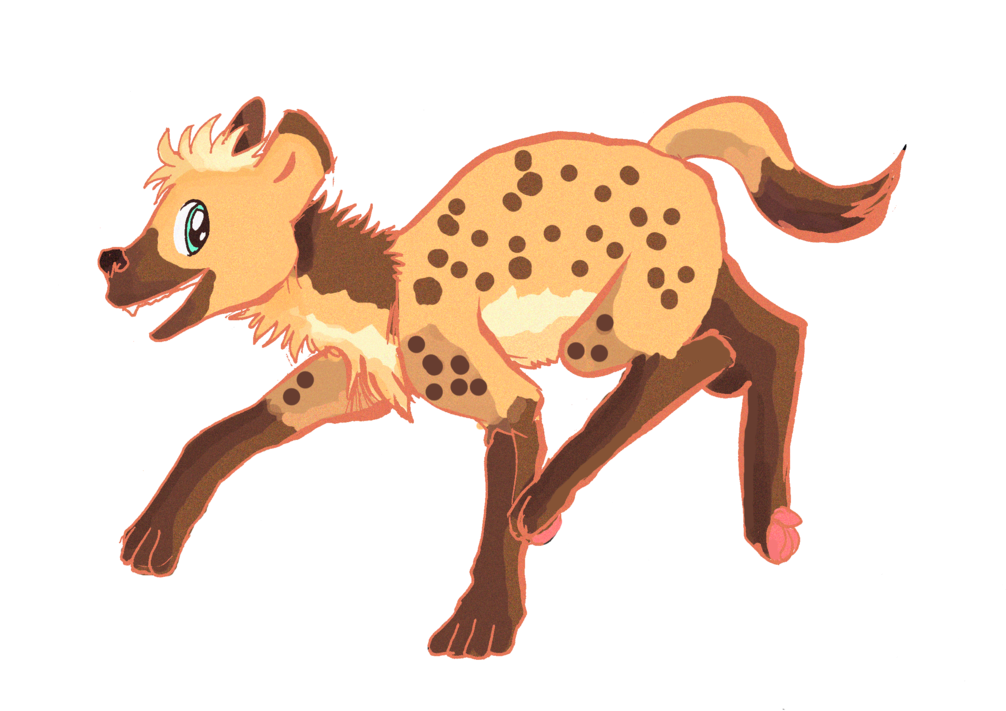 Animated Hyena Running PNG