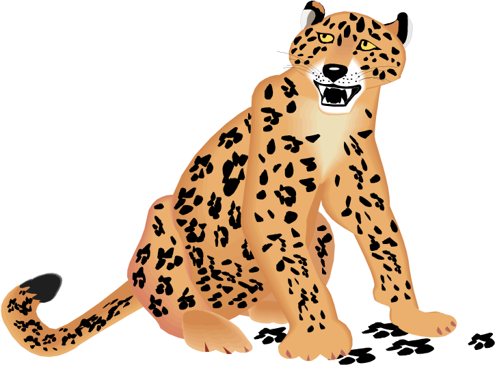 Animated Jaguar Sitting Pose PNG