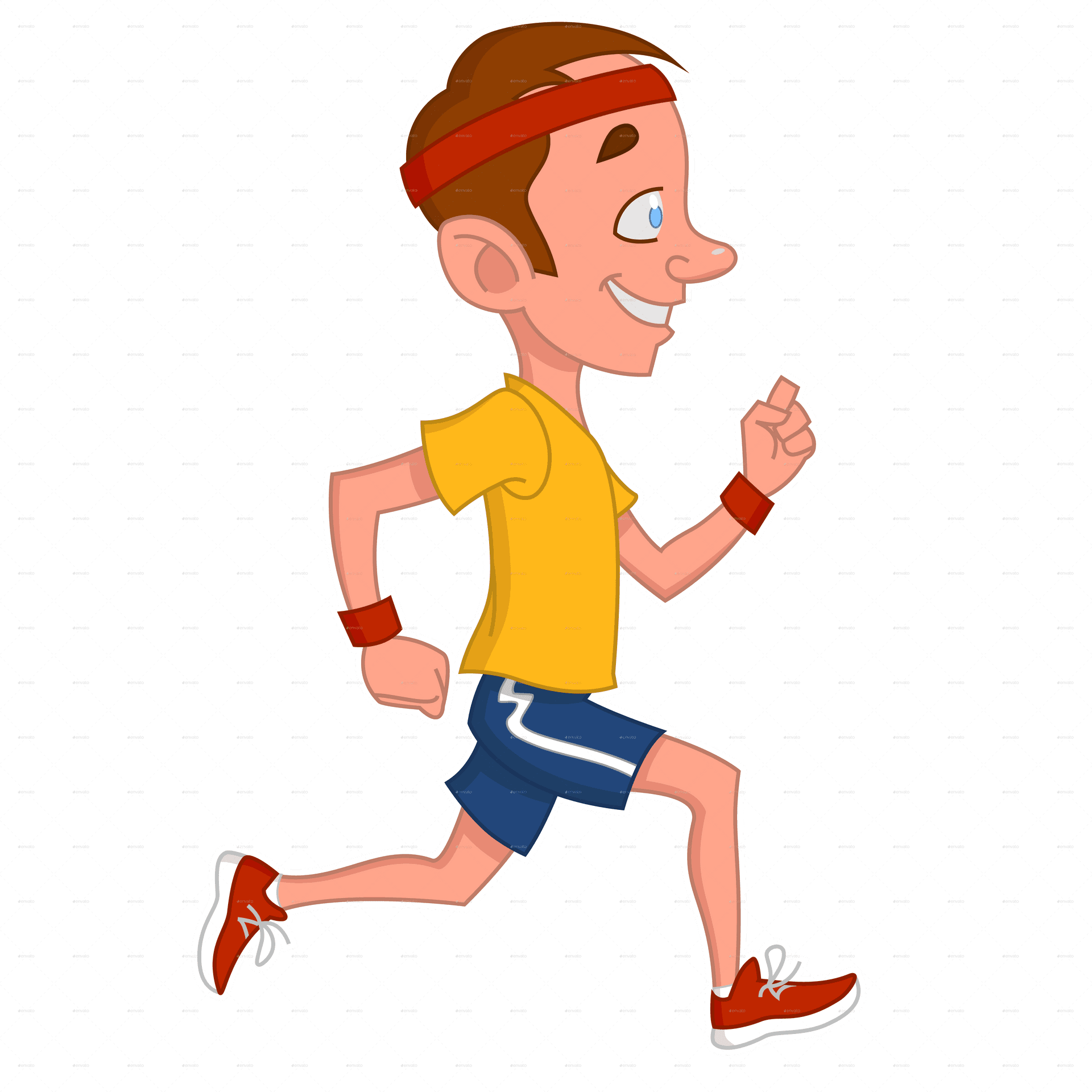 Animated Jogging Man Illustration PNG