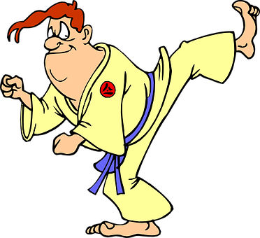 Animated Karate Character PNG