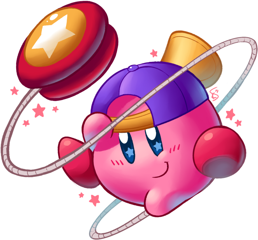 Animated Kirby With Yoyo PNG