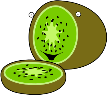 Animated Kiwi Fruit Character PNG