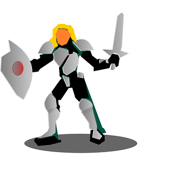 Animated Knight Readyfor Battle PNG