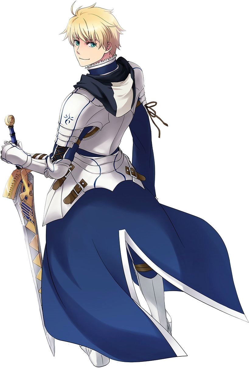 Animated Knightin Blue Armor PNG