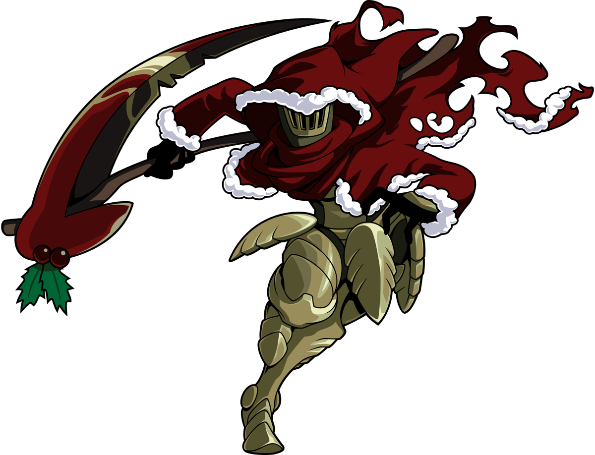 Animated Knightin Red Capewith Scythe PNG