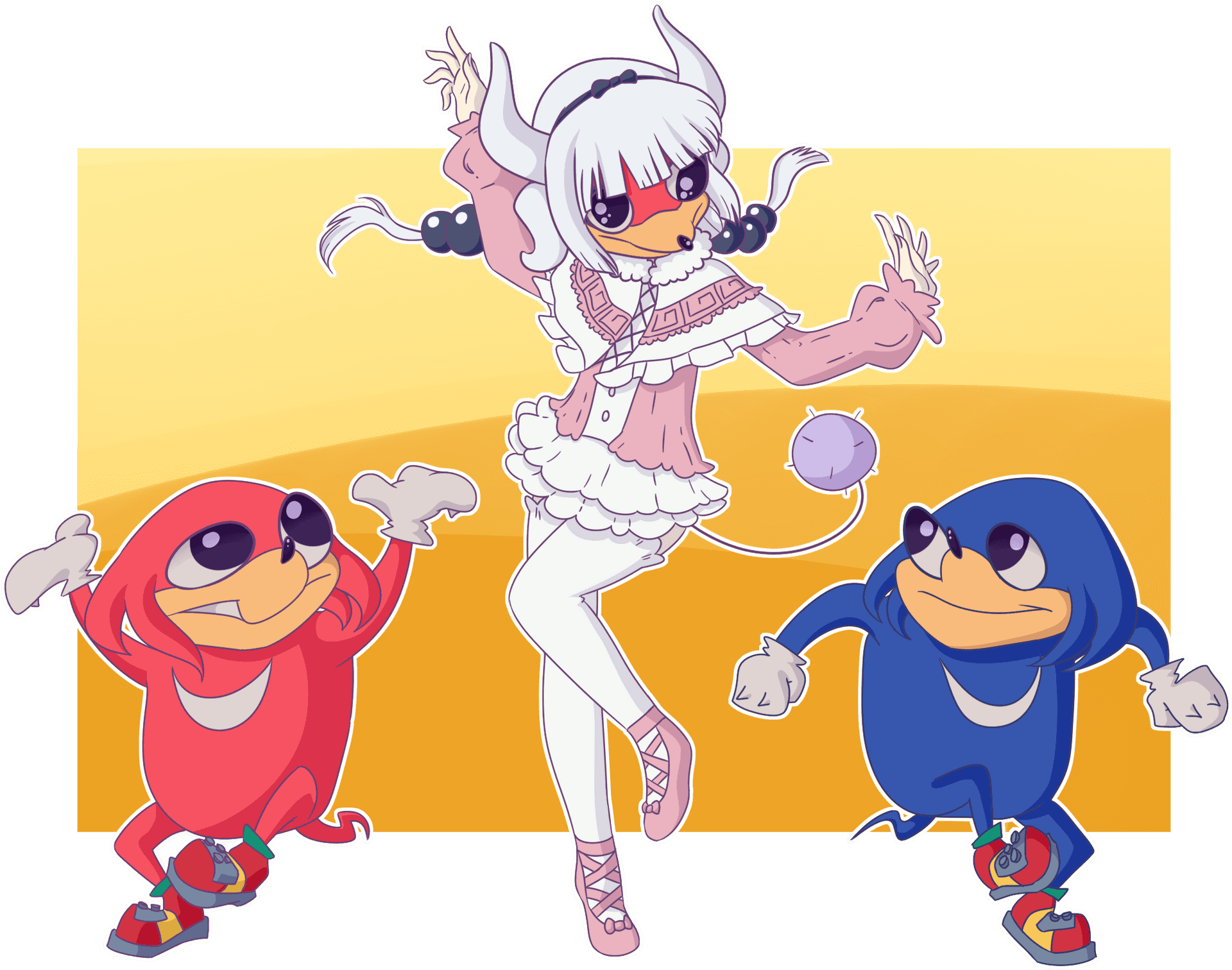 Animated Knucklesand Friends PNG