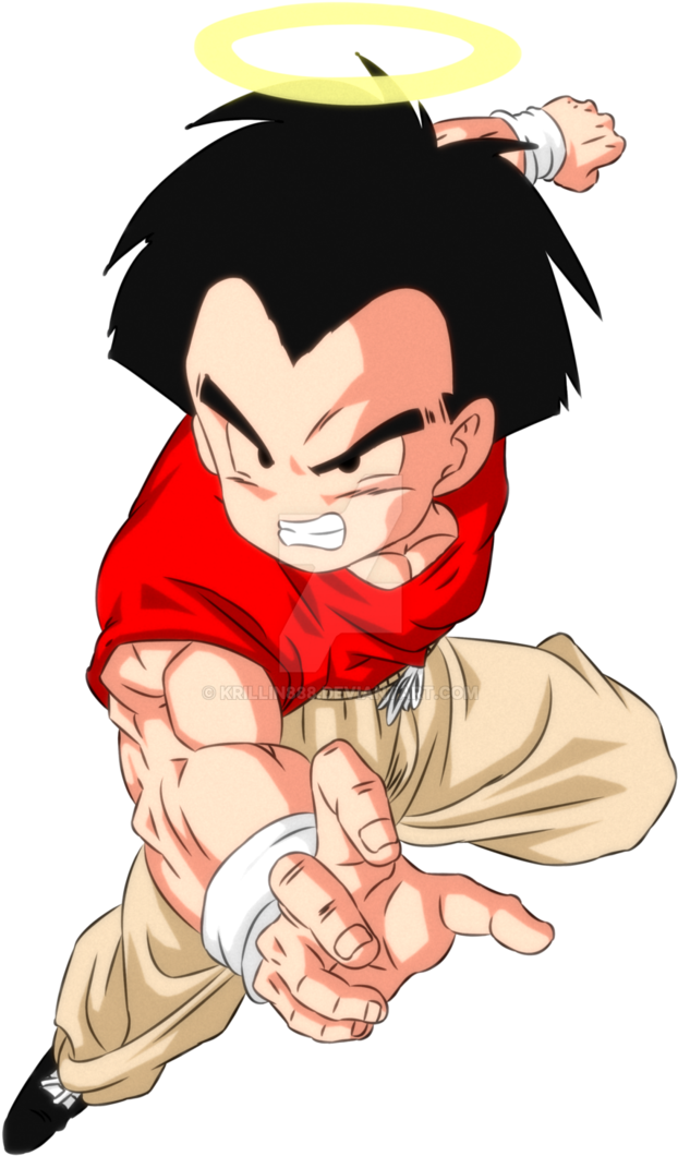 Animated Krillin Action Pose PNG