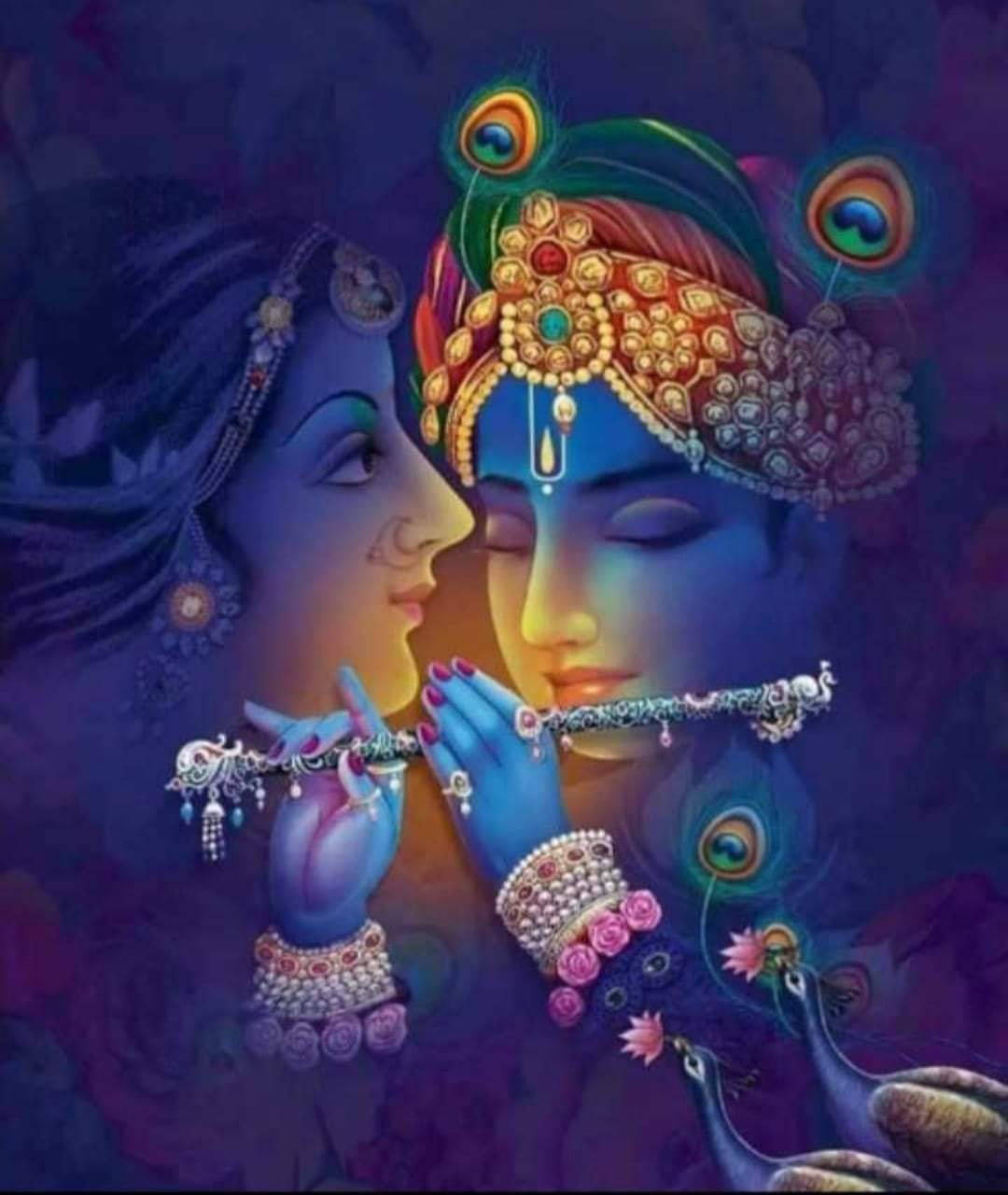 Animated Krishna Jewelry Wallpaper