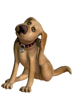 Animated Labrador Puppy Sitting PNG