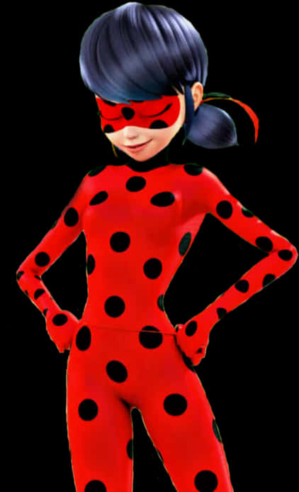 Animated Ladybug Hero Pose PNG