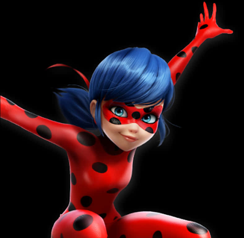 Animated Ladybug Heroine PNG