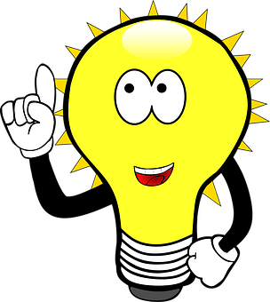 Animated Lightbulb Idea Character PNG