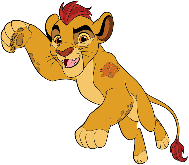 Animated Lion Cub Adventure Pose PNG