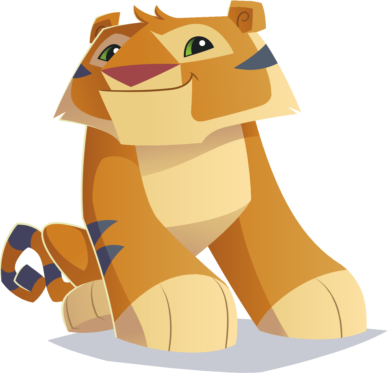 Animated Lion Cub Sitting PNG