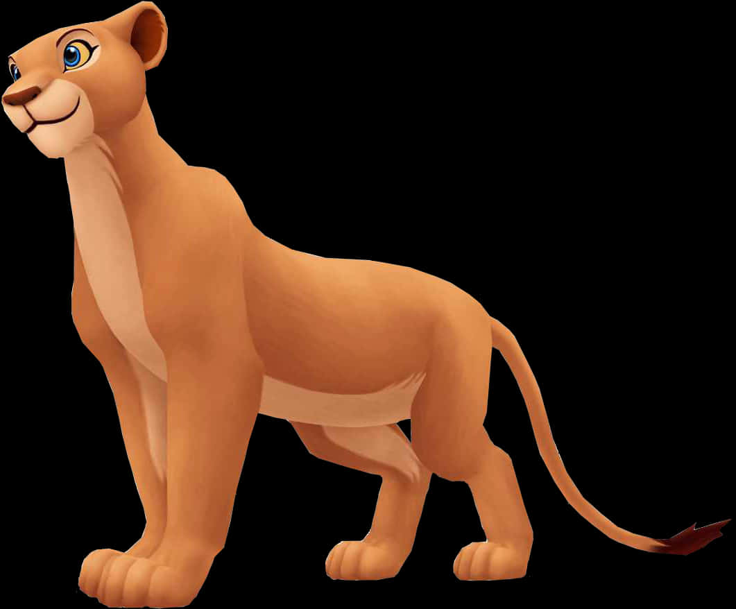 Animated Lion Cub Standing PNG