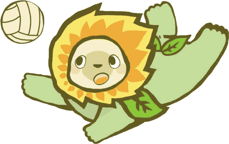 Animated Lion Volleyball Spike Clipart PNG