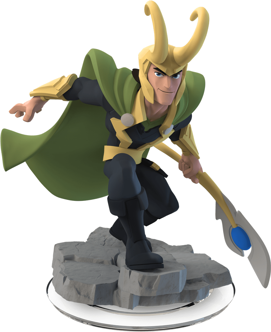 Animated Loki Action Pose PNG