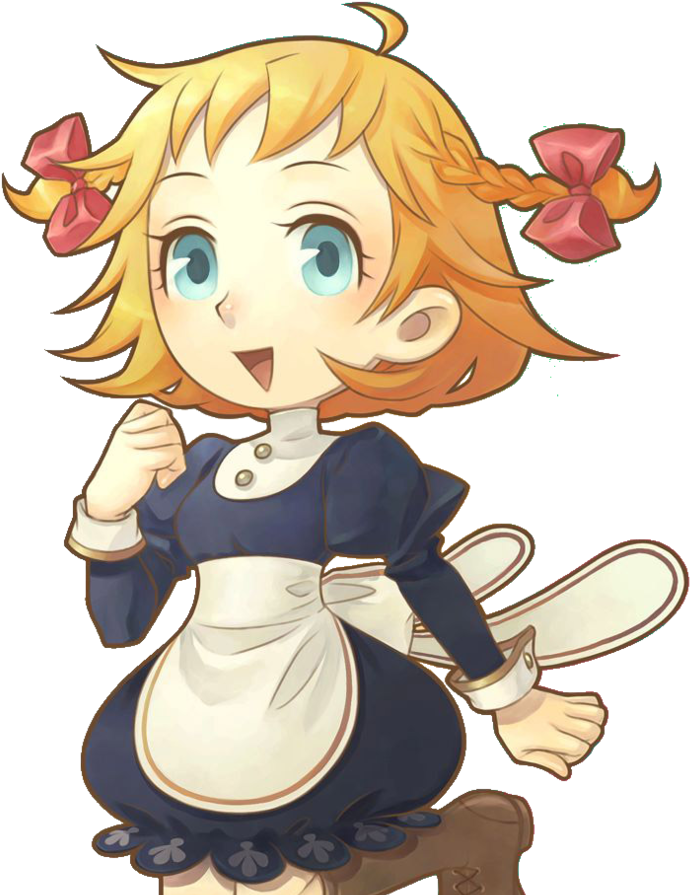 Animated Maid Girl Celebration PNG