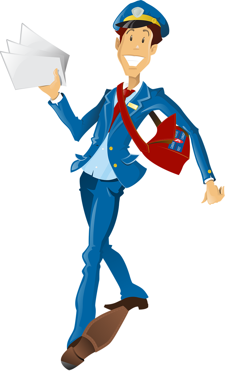 Animated Mail Carrier Delivery PNG