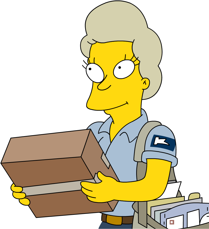 Animated Mail Carrier With Package PNG