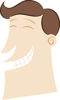 Animated Man Smiling Cartoon PNG